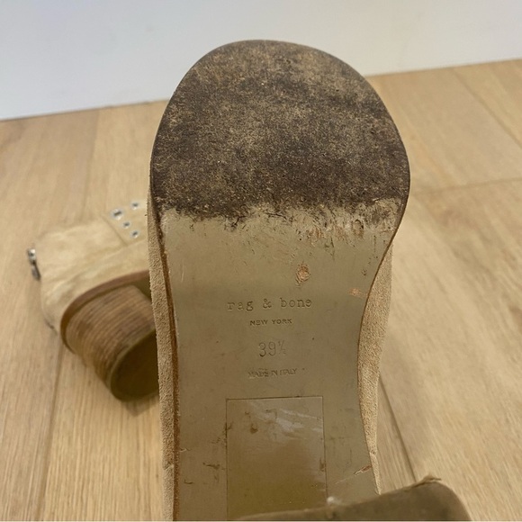 Rag & Bone Willow Boot Grommets Sand Tan Suede Womens 9.5 - Picture 8 of 8